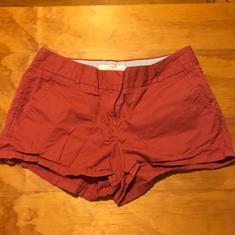J Crew Red Size 6 Chino Shorts